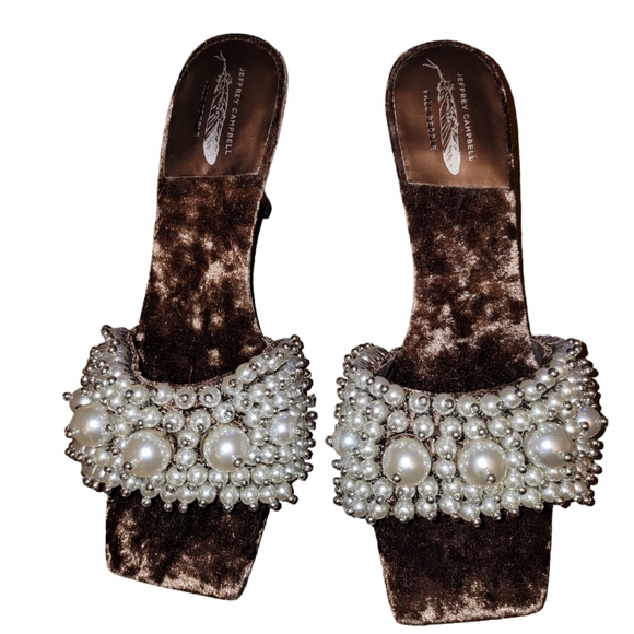 Free People JEFFREY CAMPBELL Portia Pearl Heels Size 9 - Picture 3 of 7